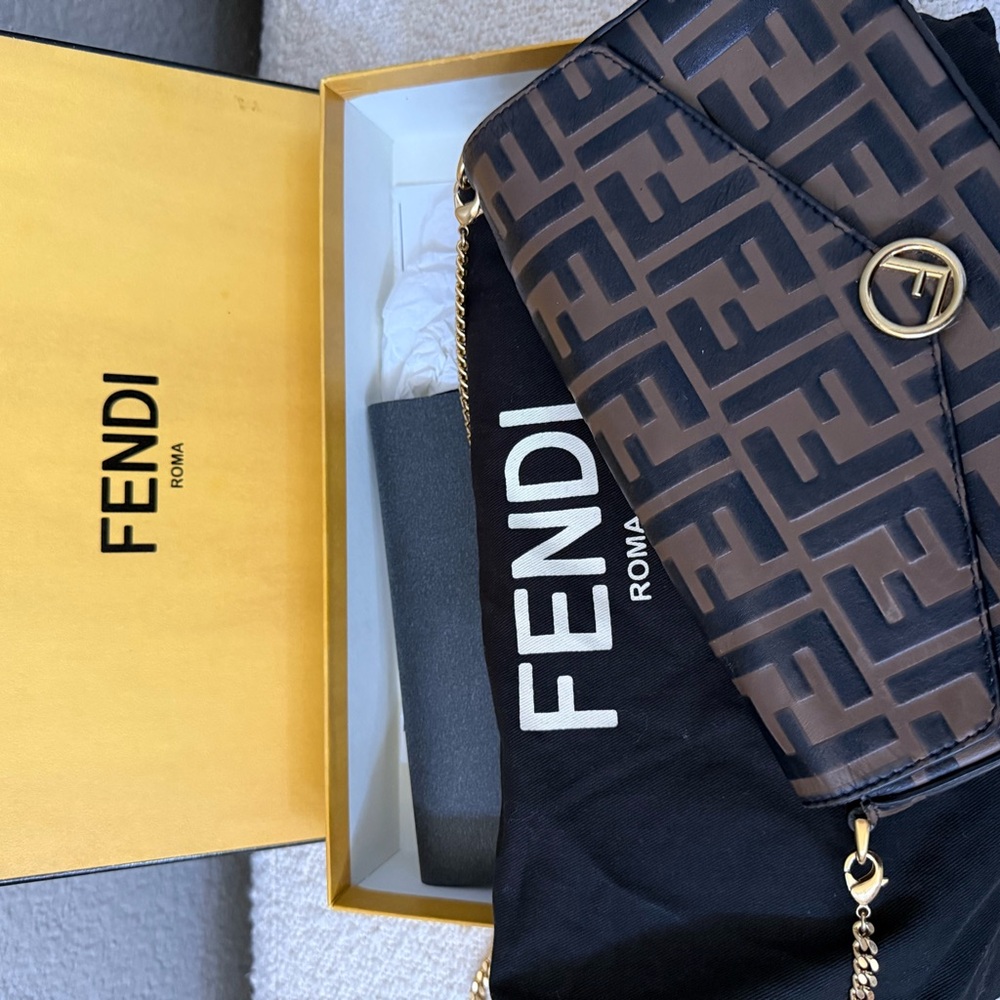 Fendi Brown Wallet with Iconic FF Monogram